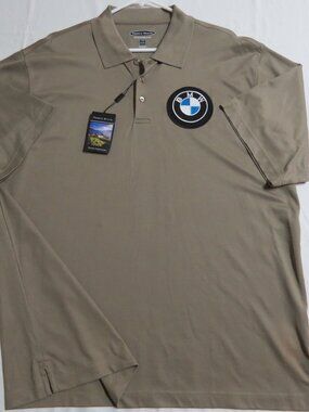 New 2XL BMW Brown Pebble Beach Men's db #35W Golf Polo Shirt